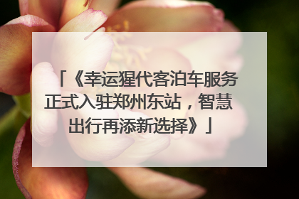 《幸运猩代客泊车服务正式入驻郑州东站，智慧出行再添新选择》