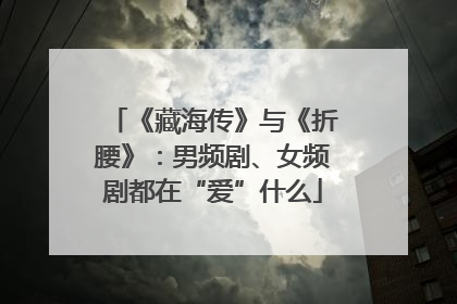 《藏海传》与《折腰》：男频剧、女频剧都在“爱”什么