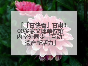 「甘快看」甘肃300多家文博单位馆内室外同步“互动”遗产新活力