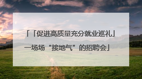 「促进高质量充分就业巡礼」一场场“接地气”的招聘会