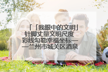 「我眼中的文明」针脚丈量文明尺度 彩线勾勒幸福坐标——兰州市城关区酒泉路街道办事处