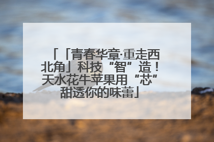 「青春华章·重走西北角」科技“智”造！天水花牛苹果用“芯”甜透你的味蕾