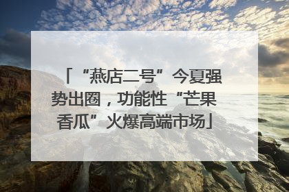 “燕店二号”今夏强势出圈，功能性“芒果香瓜”火爆高端市场