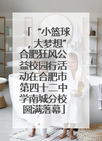 “小篮球，大梦想”合肥狂风公益校园行活动在合肥市第四十二中学南城分校圆满落幕