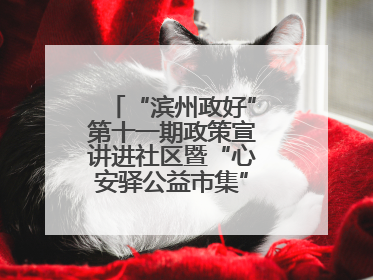 “滨州政好”第十一期政策宣讲进社区暨“心安驿公益市集”活动成功举办