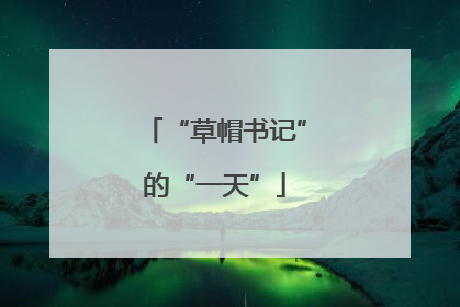 “草帽书记”的“一天”