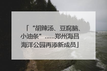 “胡辣汤、豆腐脑、小油条”……郑州海昌海洋公园再添新成员