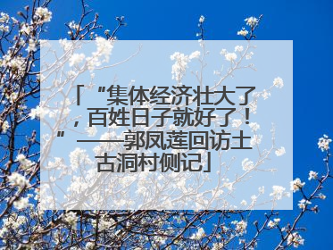 “集体经济壮大了，百姓日子就好了！”——郭凤莲回访土古洞村侧记