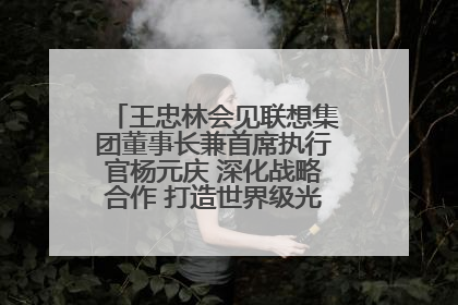 王忠林会见联想集团董事长兼首席执行官杨元庆 深化战略合作 打造世界级光电子信息产业集群