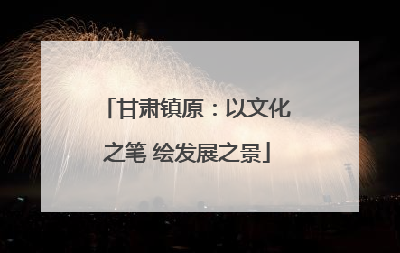 甘肃镇原：以文化之笔 绘发展之景