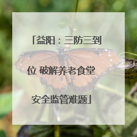 益阳：三防三到位 破解养老食堂安全监管难题
