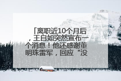 离职近10个月后，王自如突然宣布一个消息！他还感谢董明珠雷军，回应“没看过格力工资条”：真的不那么重要！