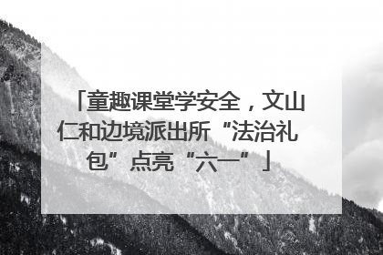 童趣课堂学安全，文山仁和边境派出所“法治礼包”点亮“六一”