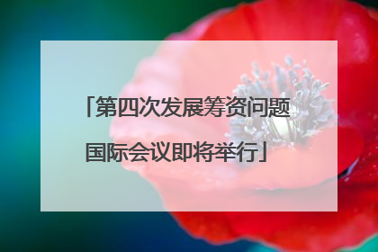 第四次发展筹资问题国际会议即将举行