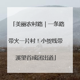 美丽农村路｜一条路带火一片村！小贺线带溪望谷成团出道