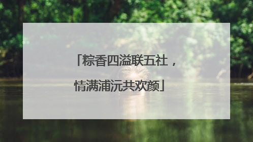粽香四溢联五社，情满浦沅共欢颜