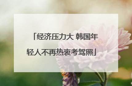 经济压力大 韩国年轻人不再热衷考驾照