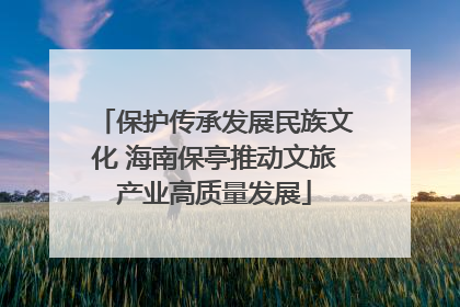 保护传承发展民族文化 海南保亭推动文旅产业高质量发展