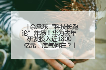 余承东“科技长跑论”炸场！华为去年研发投入近1800亿元，底气何在？