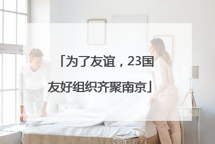 为了友谊，23国友好组织齐聚南京