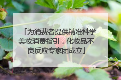 为消费者提供精准科学美妆消费指引，化妆品不良反应专家团成立