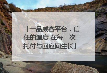 一品威客平台：信任的温度 在每一次托付与回应间生长