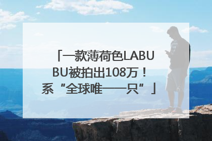 一款薄荷色LABUBU被拍出108万！系“全球唯一一只”