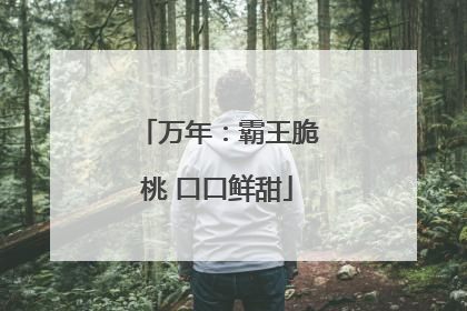 万年：霸王脆桃 口口鲜甜
