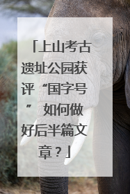 上山考古遗址公园获评“国字号” 如何做好后半篇文章？