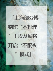 上海部分博物馆“不打烊”！埃及展将开启“不眠夜”模式