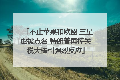 不止苹果和欧盟 三星也被点名 特朗普再挥关税大棒引强烈反应