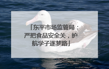东平市场监管局：严把食品安全关，护航学子逐梦路