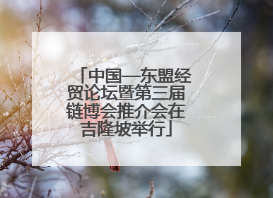 中国—东盟经贸论坛暨第三届链博会推介会在吉隆坡举行