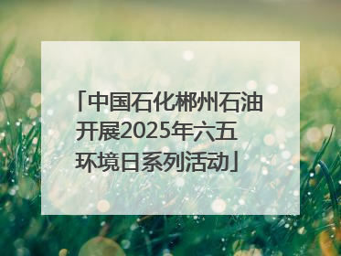 中国石化郴州石油开展2025年六五环境日系列活动