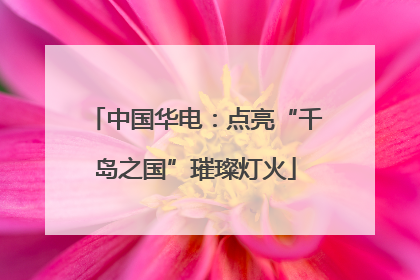 中国华电：点亮“千岛之国”璀璨灯火