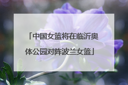 中国女篮将在临沂奥体公园对阵波兰女篮