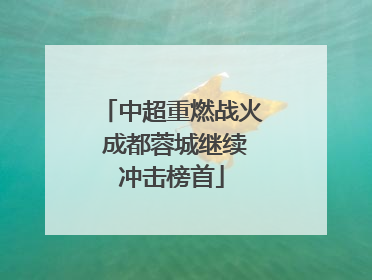 中超重燃战火 成都蓉城继续冲击榜首