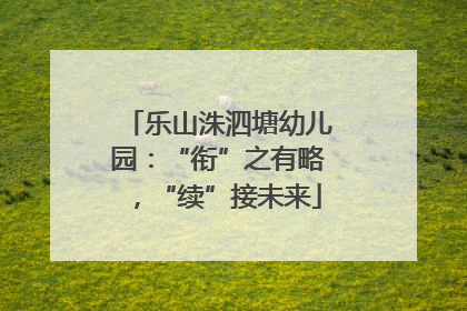 乐山洙泗塘幼儿园：“衔”之有略，“续”接未来