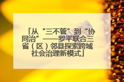 从“三不管”到“协同治”——罗平联合三省（区）邻县探索跨域社会治理新模式