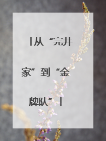 从“完井家”到“金牌队”