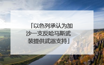 以色列承认为加沙一支反哈马斯武装提供武器支持
