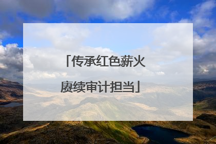 传承红色薪火 赓续审计担当