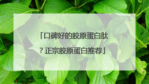 口碑好的胶原蛋白肽？正宗胶原蛋白推荐