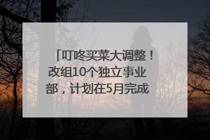 叮咚买菜大调整！改组10个独立事业部，计划在5月完成App端全面改版