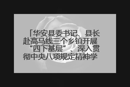 华安县委书记、县长赴高马线三个乡镇开展“四下基层”、深入贯彻中央八项规定精神学习教育工作调研