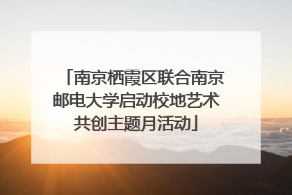 南京栖霞区联合南京邮电大学启动校地艺术共创主题月活动