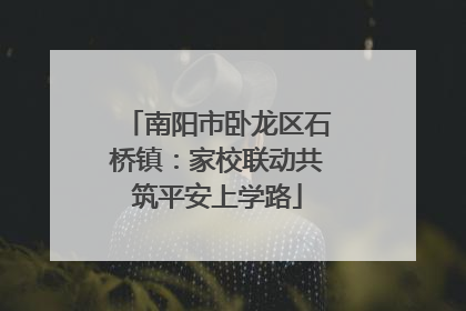 南阳市卧龙区石桥镇：家校联动共筑平安上学路