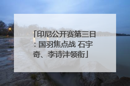 印尼公开赛第三日：国羽焦点战 石宇奇、李诗沣领衔