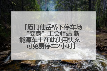 厦门仙岳桥下停车场“变身”工会驿站 新能源车主在此使用快充 可免费停车2小时