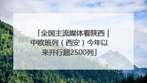 全国主流媒体看陕西｜中欧班列（西安）今年以来开行超2500列